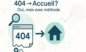 Une page 404 renvoyant à l'accueil, une méthode pour gérer les erreurs PHP.
