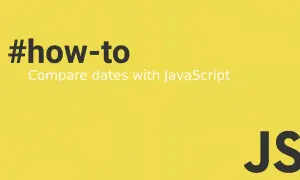 #how-to : compare dates with JavaScript. Le logo JS est présent.
