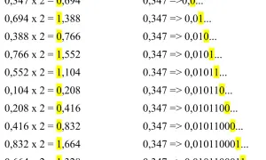 Calculs montrant la conversion d'un nombre décimal en binaire, illustrant une fonction bin en Python.