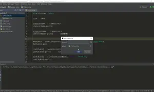 Création d'un nouveau fichier Python dans PyCharm, une étape avant d'ajouter un bouton tkinter.