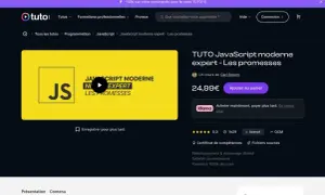Cours Tuto.com sur JavaScript moderne expert : Les promesses. Apprenez les concepts avancés, comme les java method reference, pour maîtriser le langage.