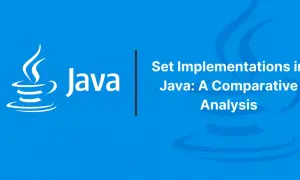 Logo Java et le titre "Set Implementations in Java: A Comparative Analysis".