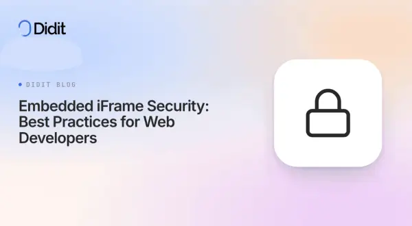 Didit Blog : Sécurité des iframe intégrés, bonnes pratiques pour les développeurs web. Icône de cadenas.