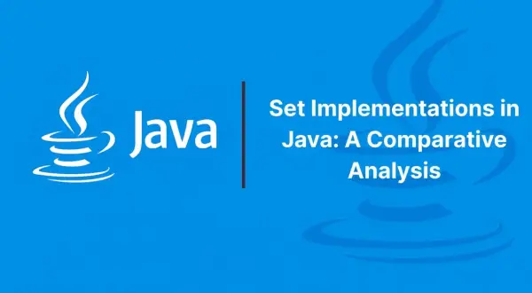 Logo Java et le titre "Set Implementations in Java: A Comparative Analysis".