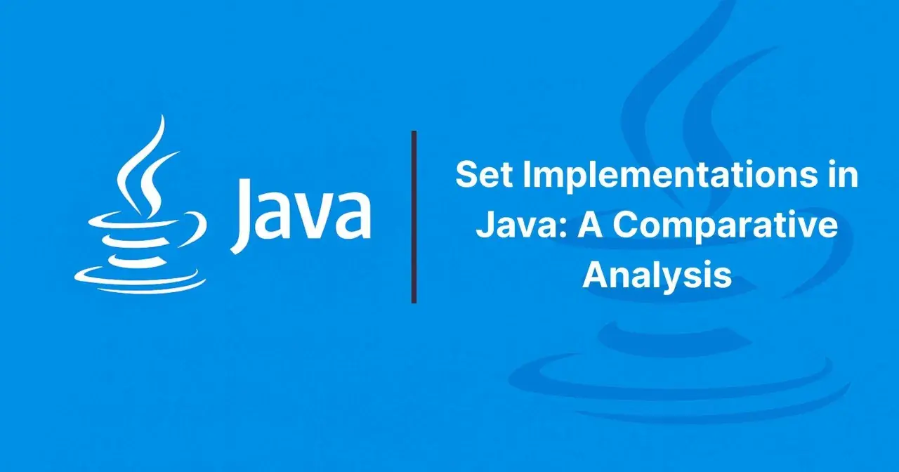 Logo Java et le titre "Set Implementations in Java: A Comparative Analysis".