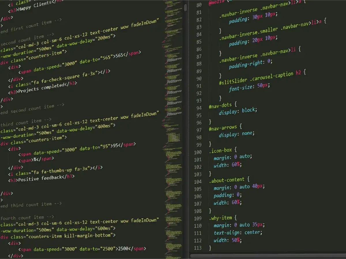 Code CSS montrant comment jQuery change le style des &eacute;l&eacute;ments, comme la taille de police ou l'affichage.