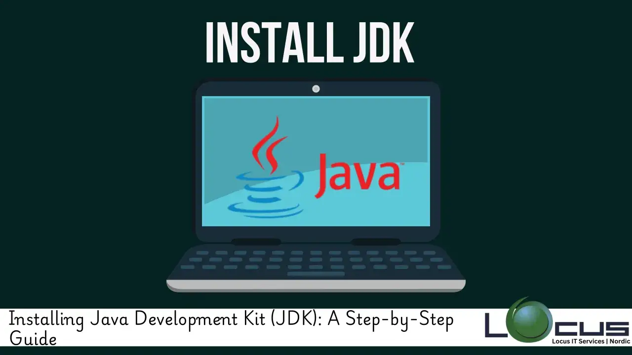Illustration d'un ordinateur portable affichant le logo Java. Ce tutoriel java explique comment installer le JDK.