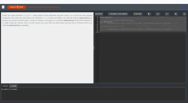 Un exemple de code Java pour créer une classe Singleton nommée MySingleton, avec des instructions pour implémenter la méthode getInstance().