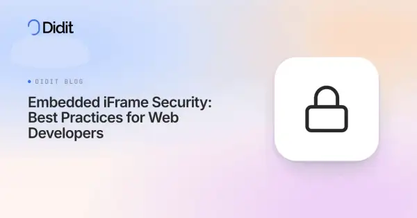 Didit Blog : Sécurité des iframe intégrés, bonnes pratiques pour les développeurs web. Icône de cadenas.